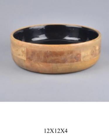 Cutlery wooden bowl and spoon set